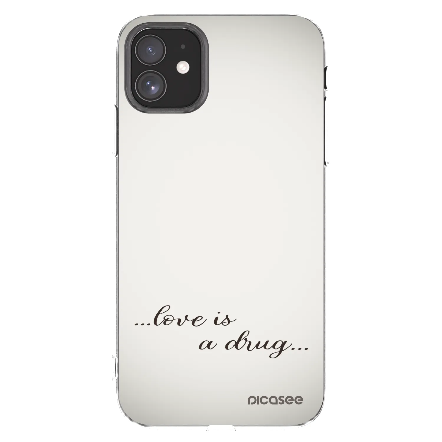 Picasee silikonski prozorni ovitek za Apple iPhone 11 - Love is a drug