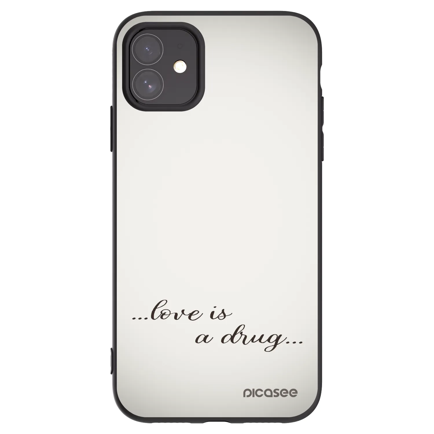 Picasee silikonski črni ovitek za Apple iPhone 11 - Love is a drug