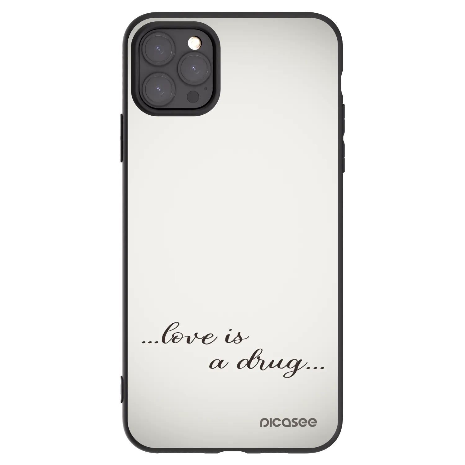 Picasee silikonski črni ovitek za Apple iPhone 11 Pro Max - Love is a drug