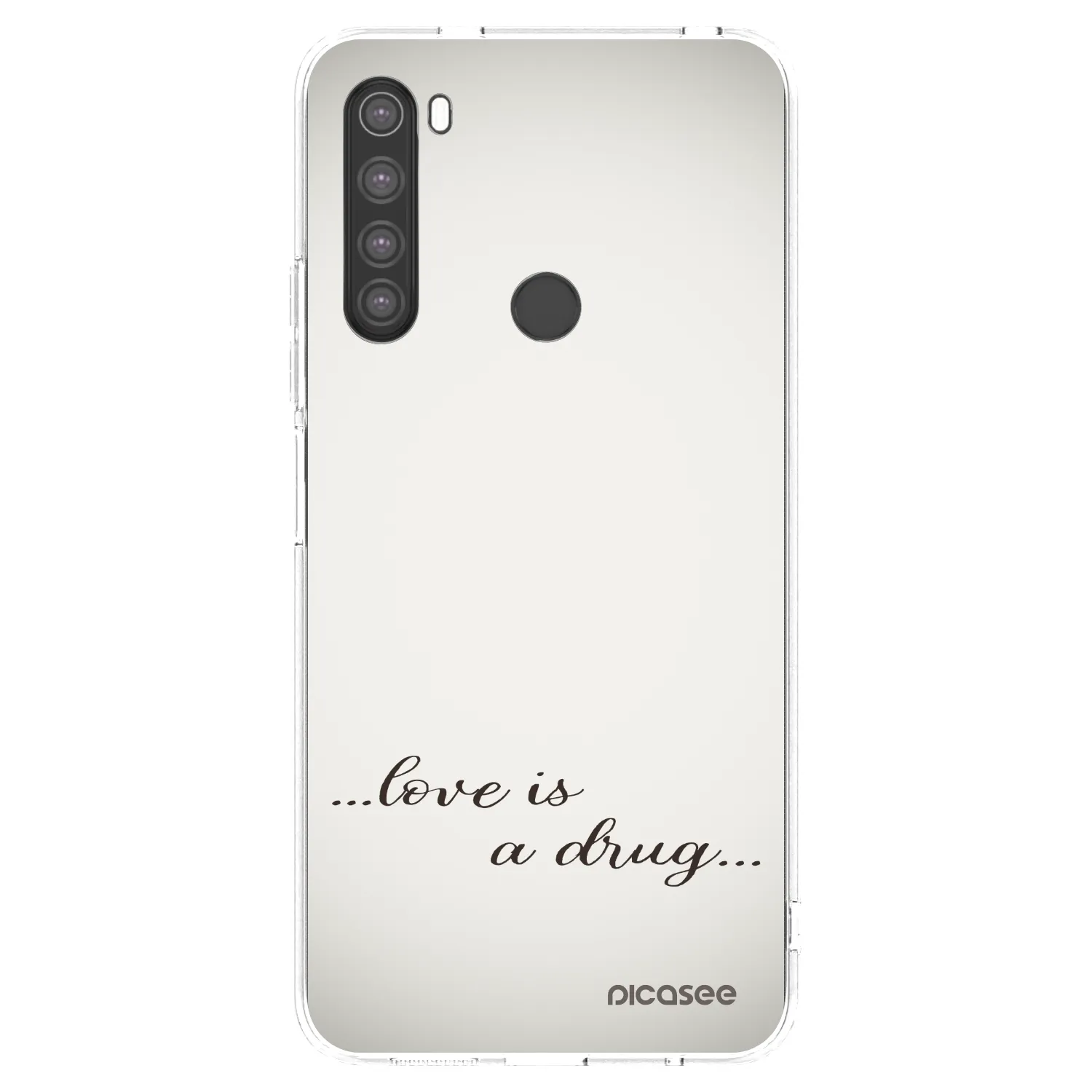 Picasee silikonski prozorni ovitek za Xiaomi Redmi Note 8 - Love is a drug