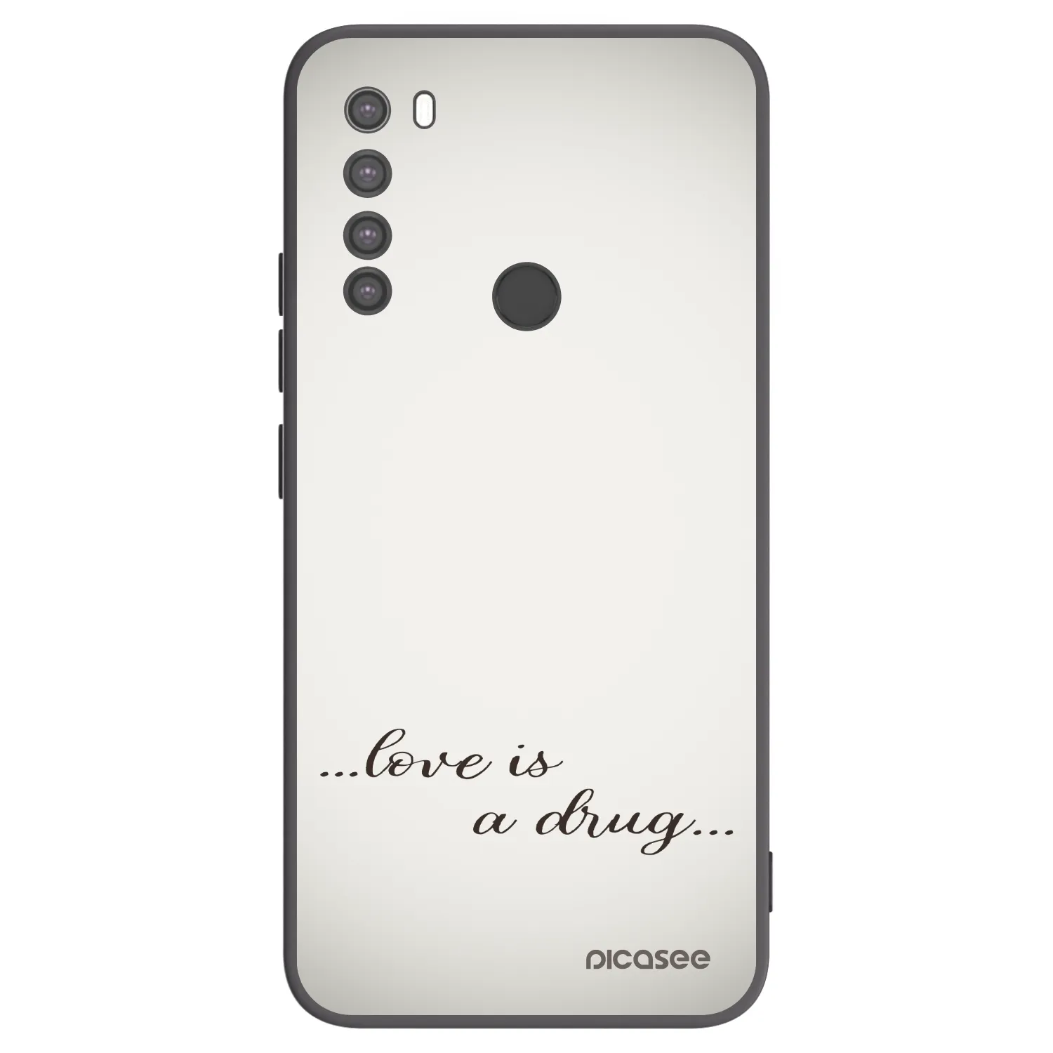Picasee silikonski črni ovitek za Xiaomi Redmi Note 8 - Love is a drug