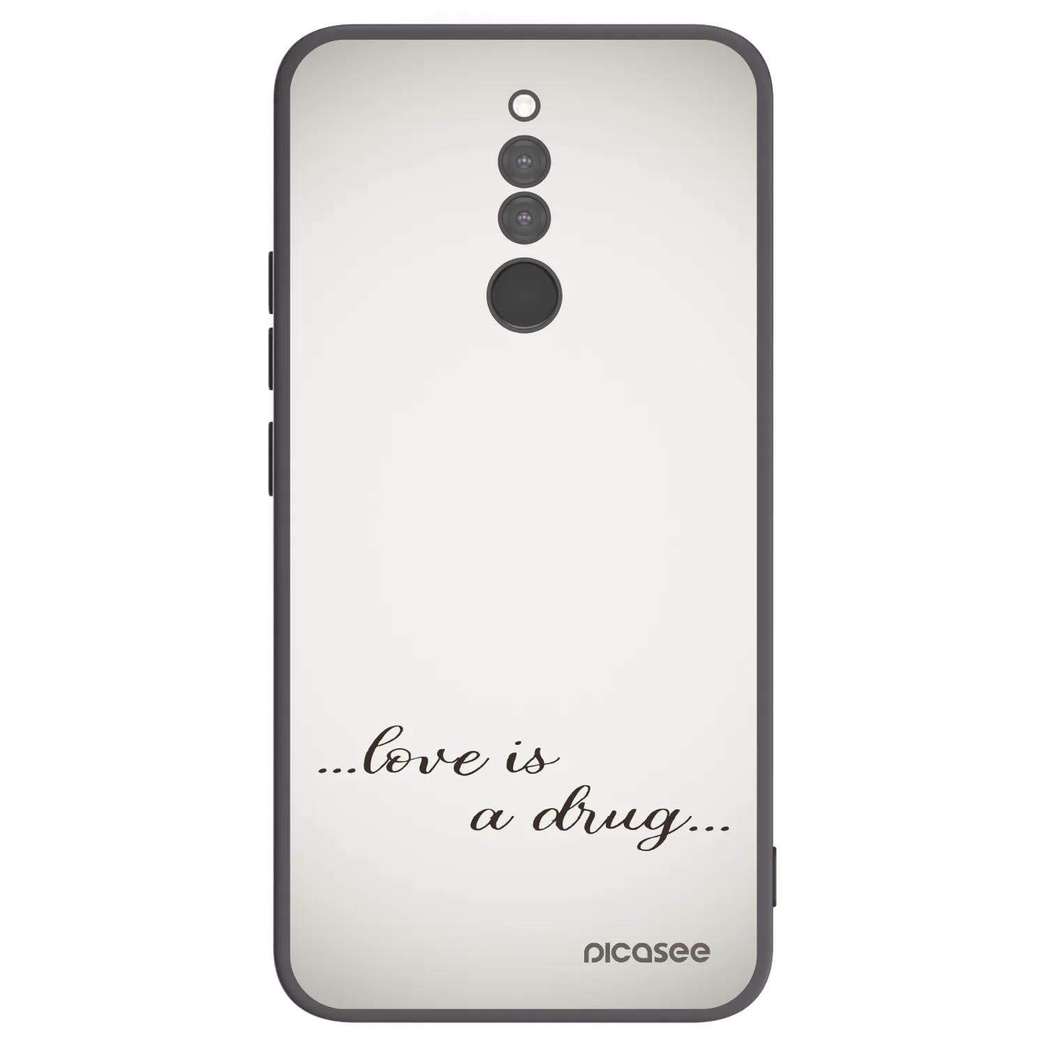 Picasee silikonski črni ovitek za Xiaomi Redmi 8 - Love is a drug