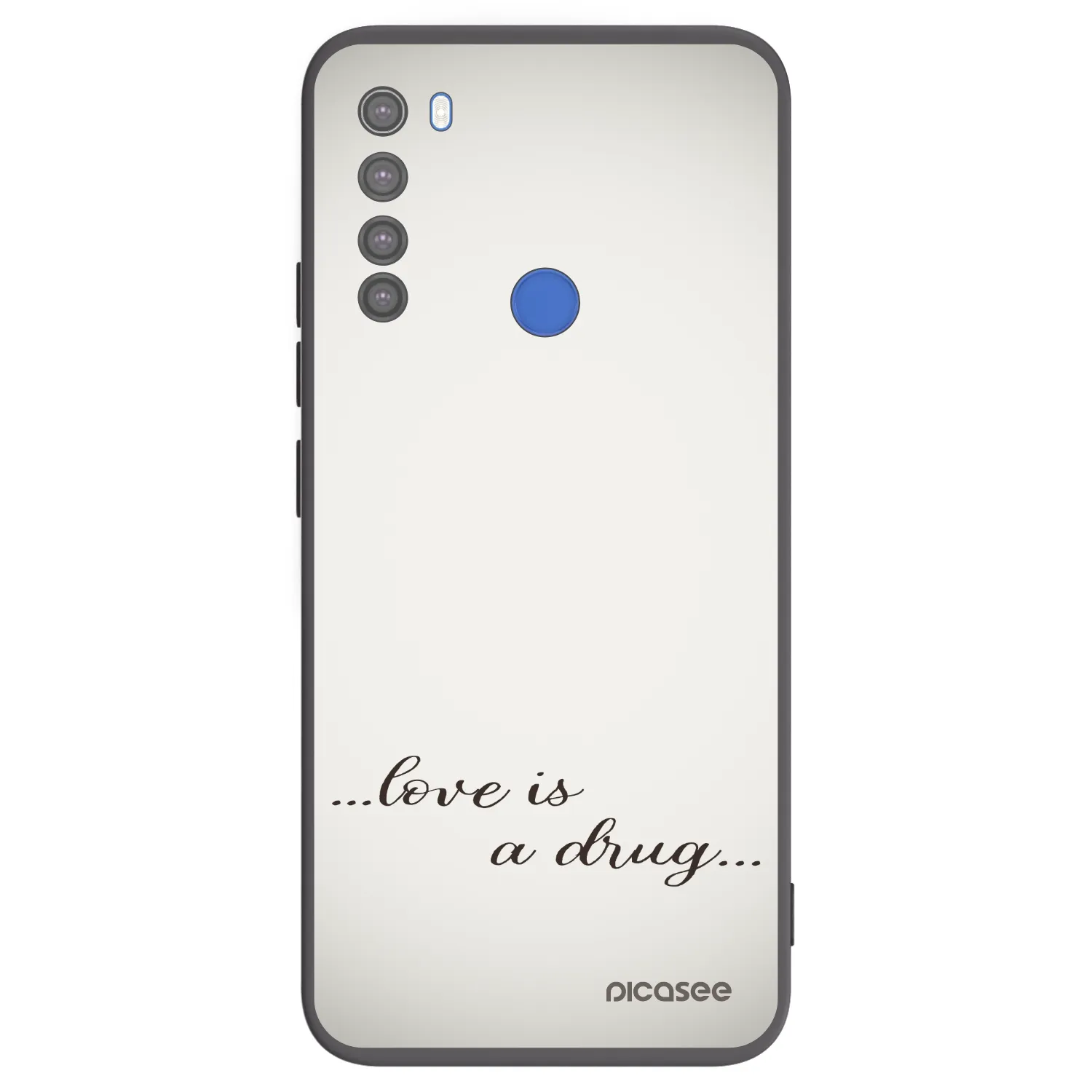 Picasee silikonski črni ovitek za Xiaomi Redmi Note 8T - Love is a drug