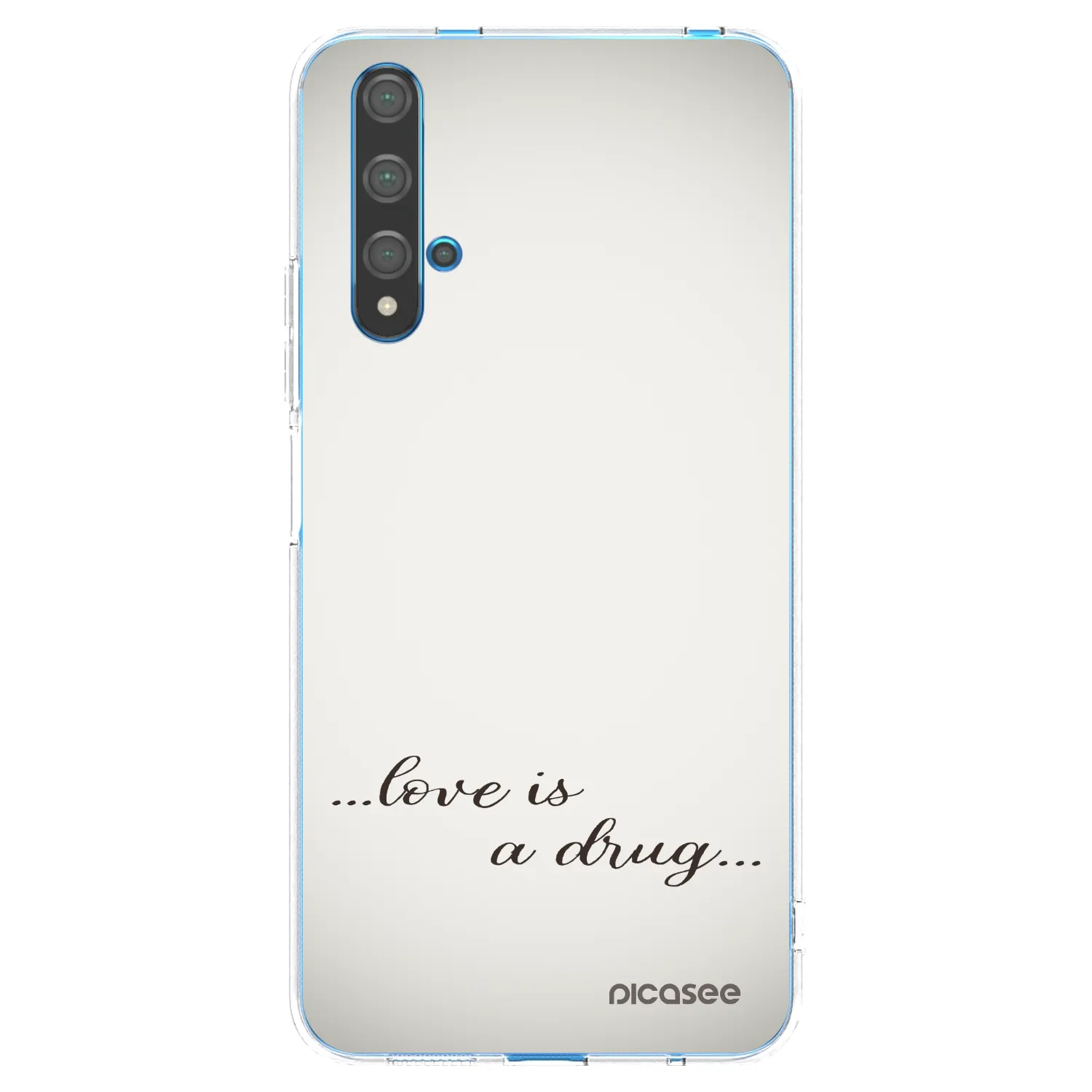 Picasee silikonski prozorni ovitek za Huawei Nova 5T - Love is a drug