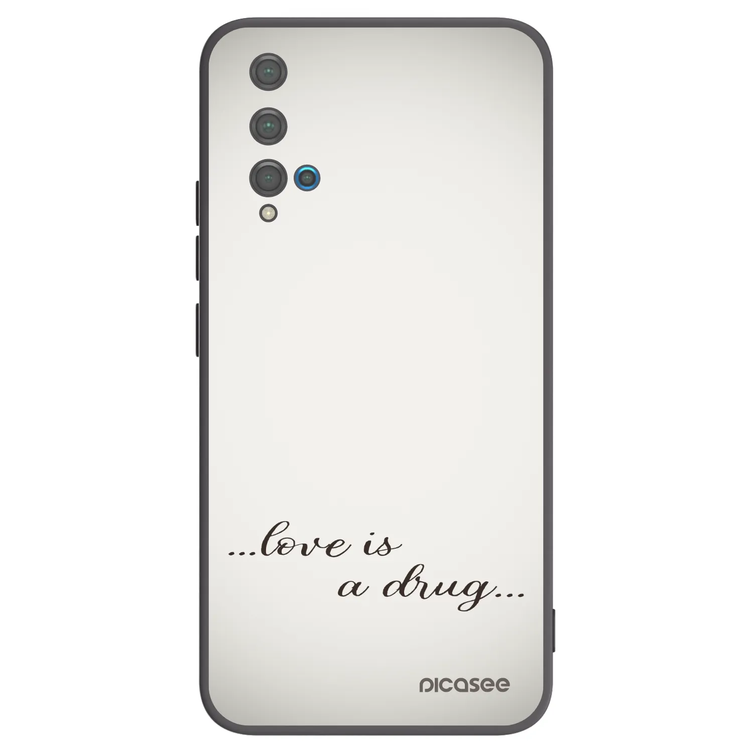 Picasee silikonski črni ovitek za Huawei Nova 5T - Love is a drug