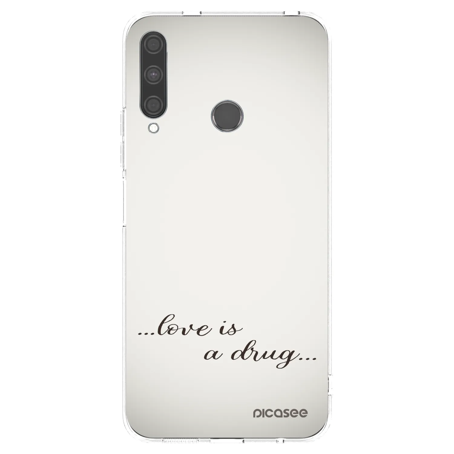 Picasee silikonski prozorni ovitek za Huawei P40 Lite E - Love is a drug
