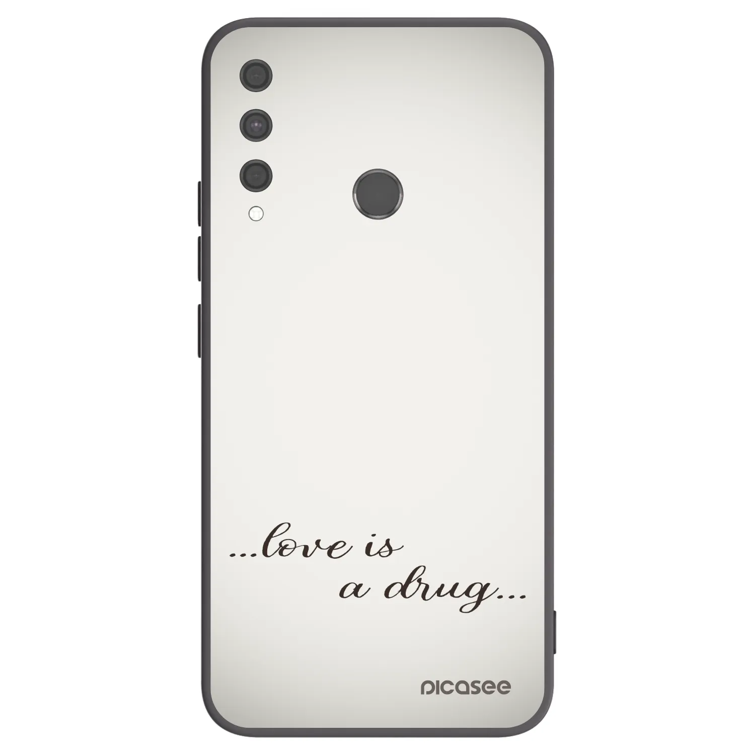 Picasee silikonski črni ovitek za Huawei P40 Lite E - Love is a drug