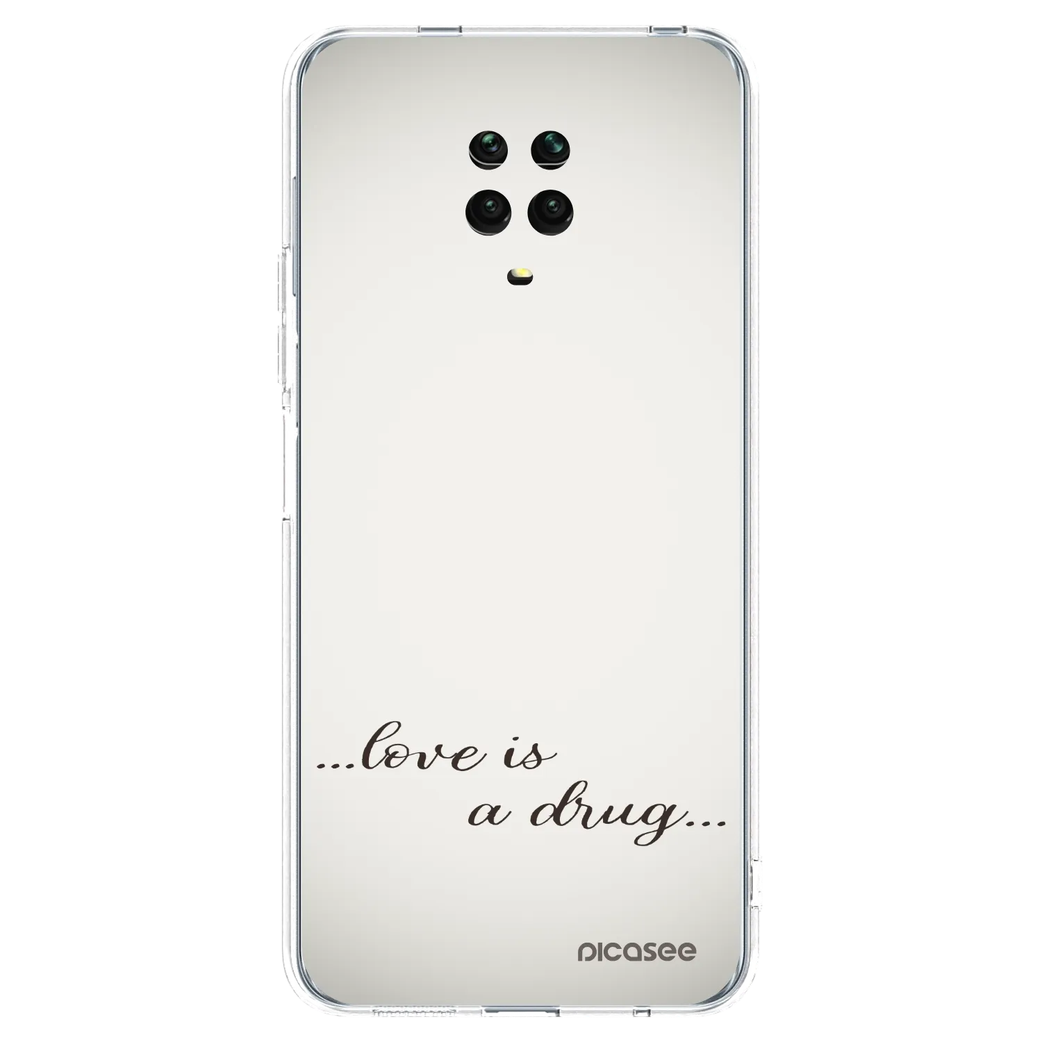 Picasee silikonski prozorni ovitek za Xiaomi Redmi Note 9 Pro - Love is a drug