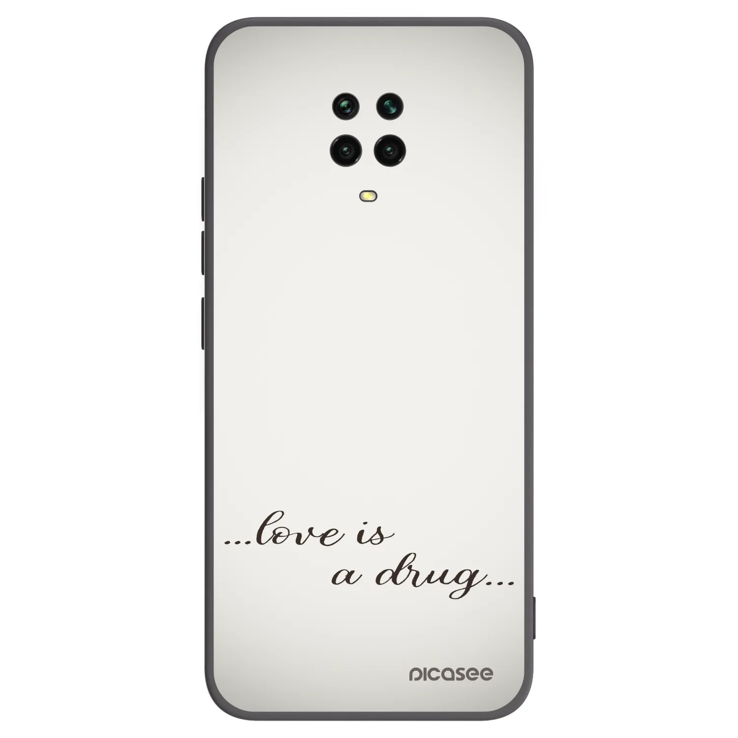 Picasee silikonski črni ovitek za Xiaomi Redmi Note 9 Pro - Love is a drug