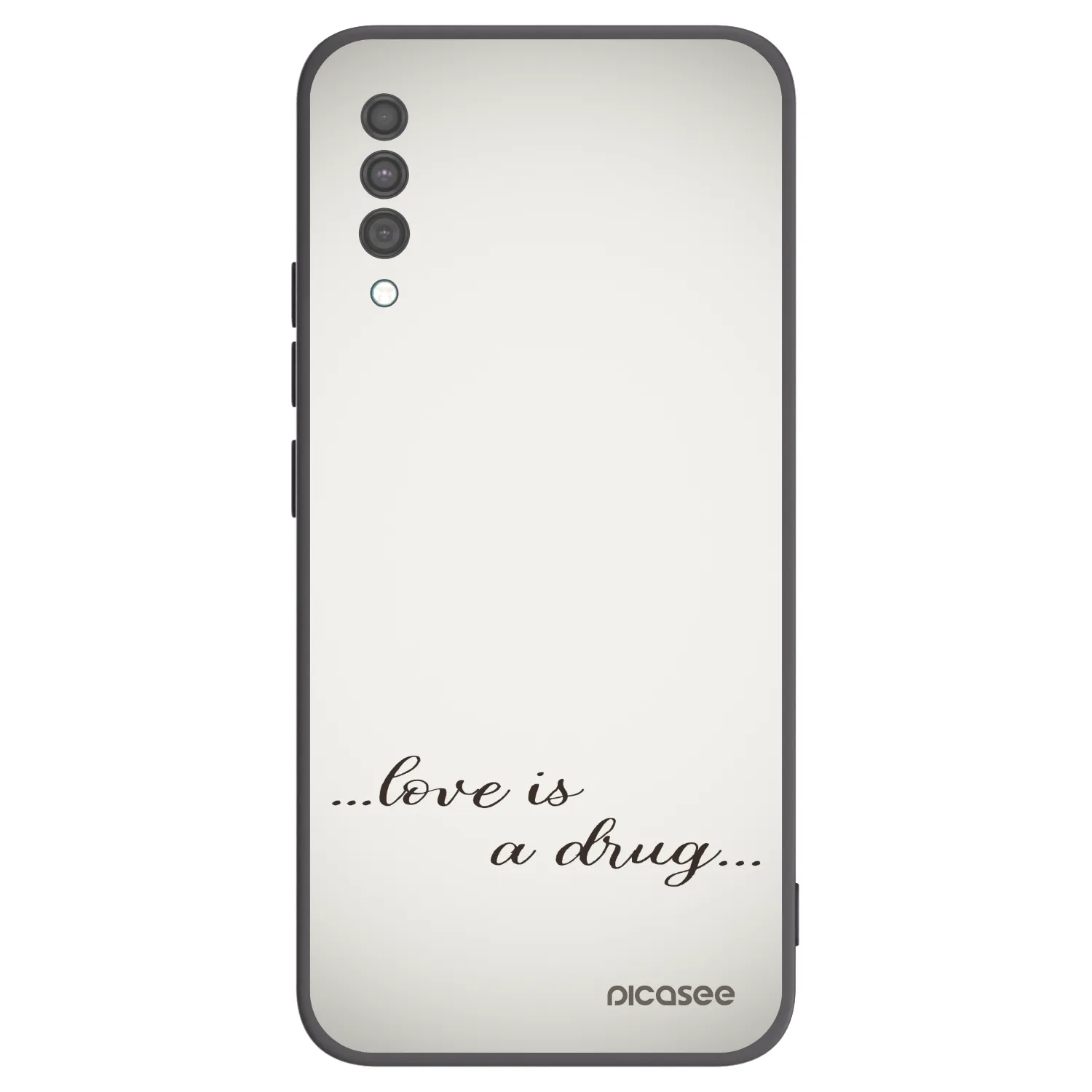 Picasee silikonski črni ovitek za Samsung Galaxy A30s A307F - Love is a drug
