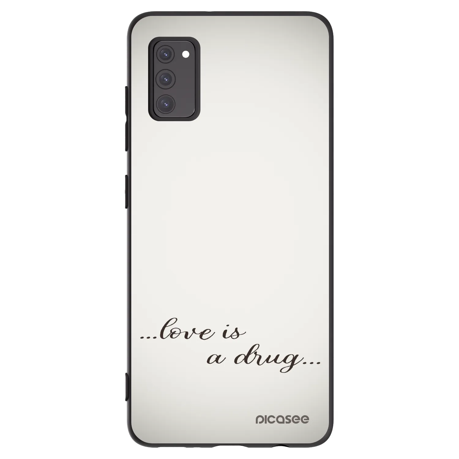 Picasee silikonski črni ovitek za Samsung Galaxy A41 A415F - Love is a drug
