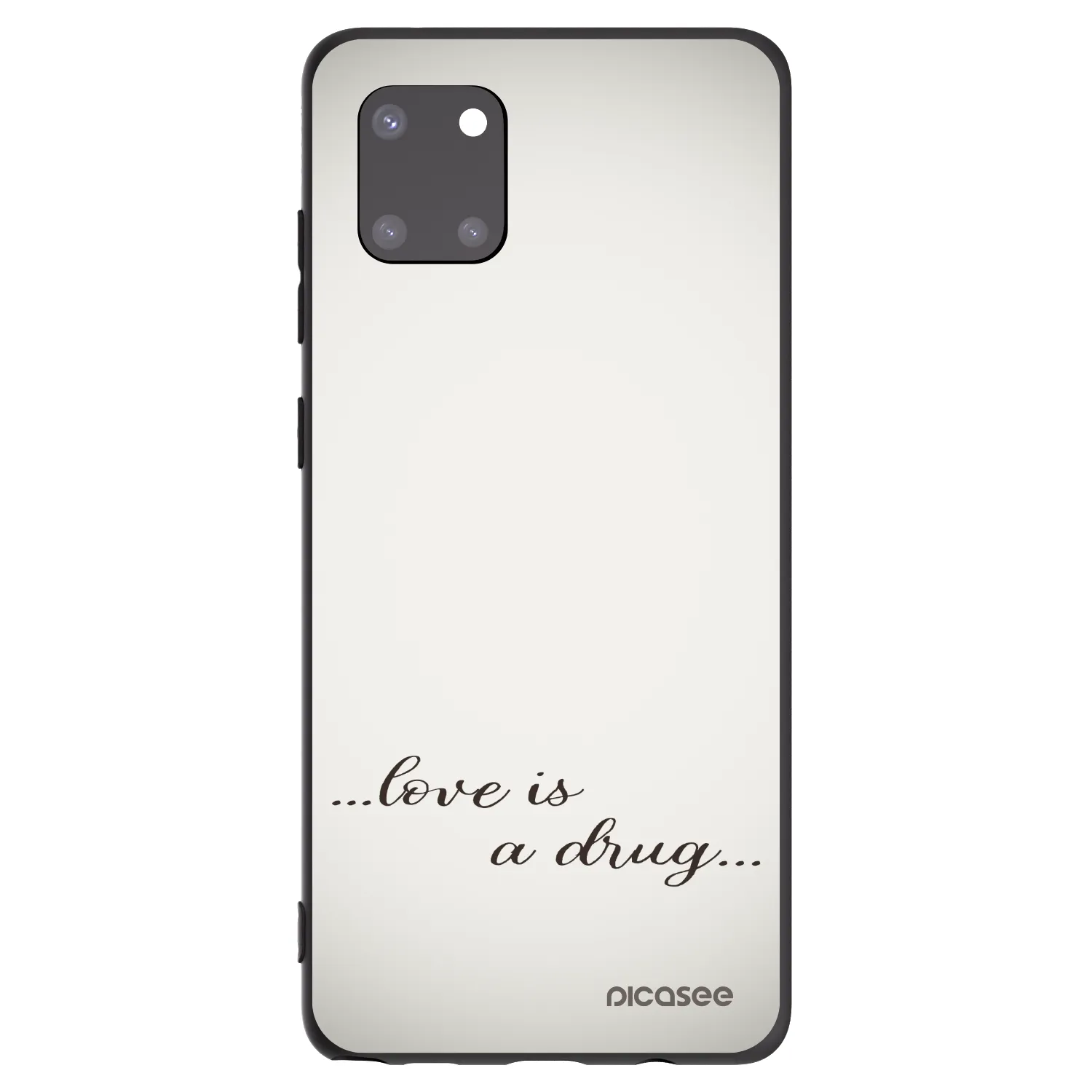 Picasee silikonski črni ovitek za Samsung Galaxy Note 10 Lite N770F - Love is a drug