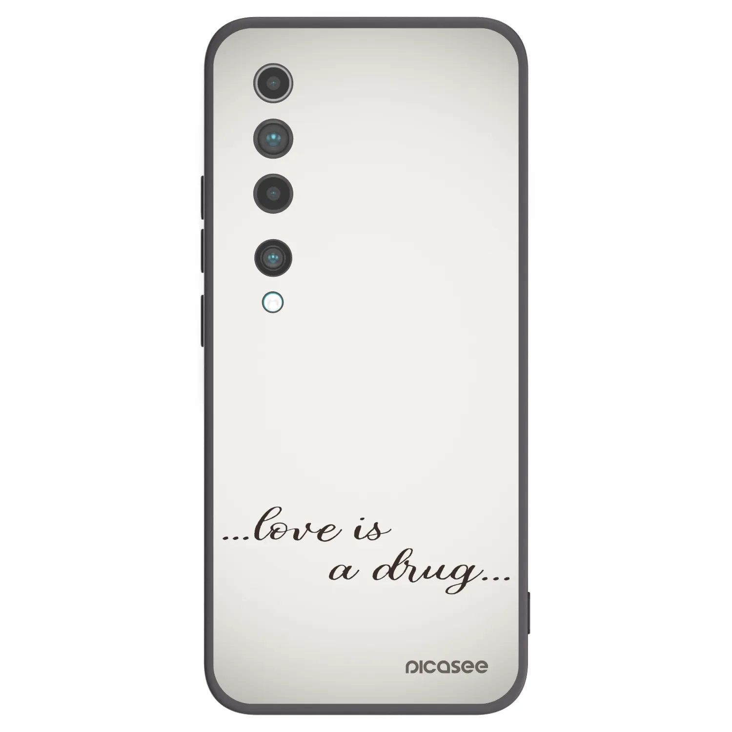 Picasee silikonski črni ovitek za Xiaomi Mi 10 - Love is a drug
