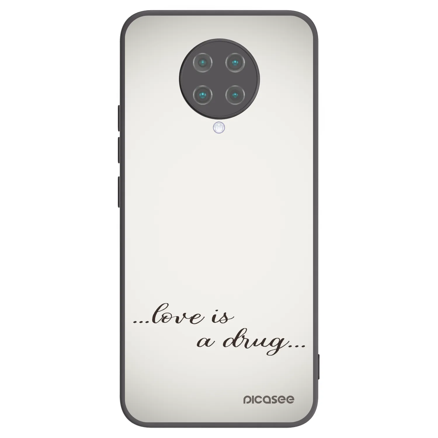 Picasee silikonski črni ovitek za Xiaomi Poco F2 Pro - Love is a drug