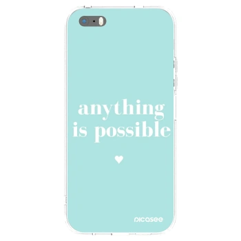 Picasee silikonski prozorni ovitek za Apple iPhone 5/5S/SE - Anything is possible