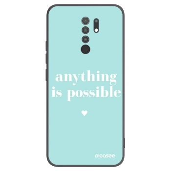 Picasee silikonski črni ovitek za Xiaomi Redmi 9 - Anything is possible