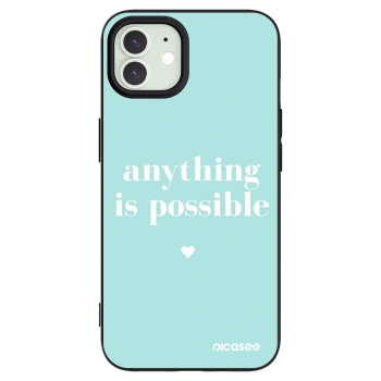 Picasee silikonski črni ovitek za Apple iPhone 12 - Anything is possible