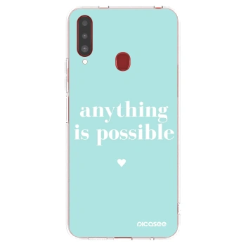 Picasee silikonski prozorni ovitek za Samsung Galaxy A20s - Anything is possible