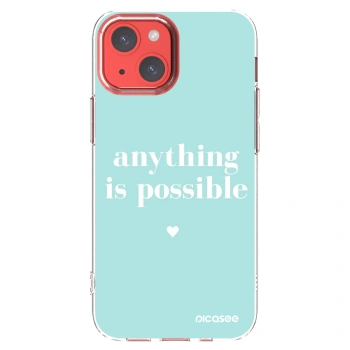 Picasee silikonski prozorni ovitek za Apple iPhone 13 mini - Anything is possible