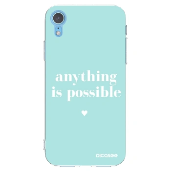 Picasee silikonski prozorni ovitek za Apple iPhone XR - Anything is possible