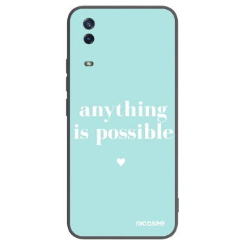 Picasee silikonski črni ovitek za Vivo Y11s - Anything is possible