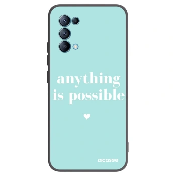 Picasee silikonski črni ovitek za OPPO A16s - Anything is possible