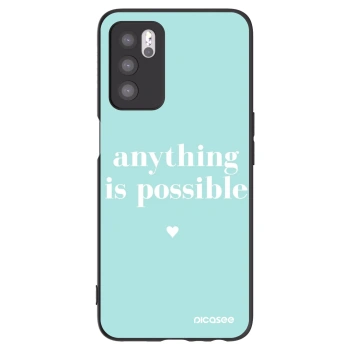 Picasee silikonski črni ovitek za OPPO A16s - Anything is possible