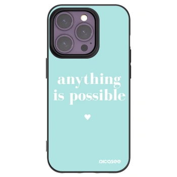 Picasee silikonski črni ovitek za Apple iPhone 14 Pro - Anything is possible