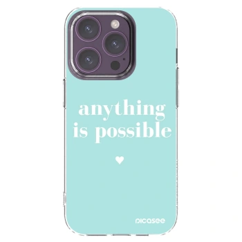 Picasee silikonski prozorni ovitek za Apple iPhone 14 Pro - Anything is possible