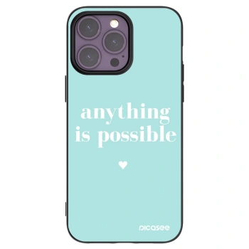 Picasee silikonski črni ovitek za Apple iPhone 14 Pro Max - Anything is possible