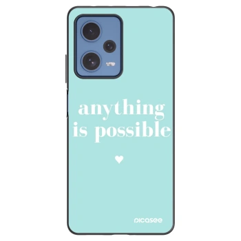 Picasee silikonski črni ovitek za Xiaomi Redmi Note 12 Pro 5G - Anything is possible