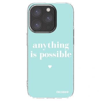 Picasee silikonski prozorni ovitek za Apple iPhone 15 Pro - Anything is possible