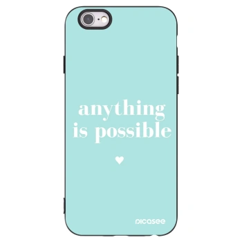 Picasee silikonski črni ovitek za Apple iPhone 6/6S - Anything is possible