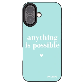 Picasee silikonski črni ovitek za Apple iPhone 16 - Anything is possible