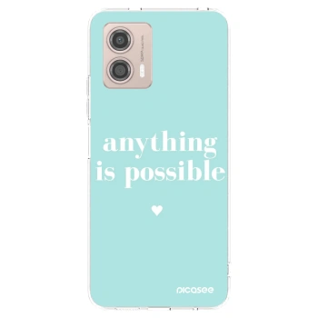 Picasee silikonski prozorni ovitek za Motorola Moto G53 5G - Anything is possible