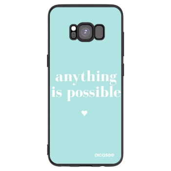 Picasee silikonski črni ovitek za Samsung Galaxy S8 G950F - Anything is possible