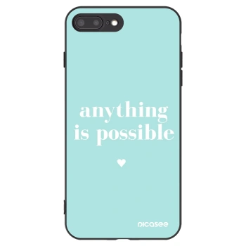 Picasee silikonski črni ovitek za Apple iPhone 7 Plus - Anything is possible