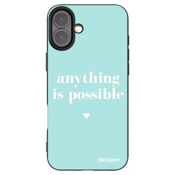 Picasee silikonski črni ovitek za Apple iPhone 16 Plus - Anything is possible