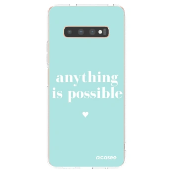 Picasee silikonski prozorni ovitek za Samsung Galaxy S10 Plus G975 - Anything is possible