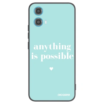 Picasee silikonski črni ovitek za Motorola Moto G34 5G - Anything is possible