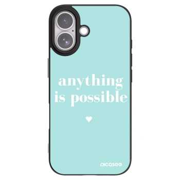 Picasee silikonski črni ovitek za Apple iPhone 17 - Anything is possible