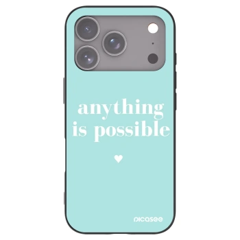 Picasee silikonski črni ovitek za Apple iPhone 17 Pro - Anything is possible