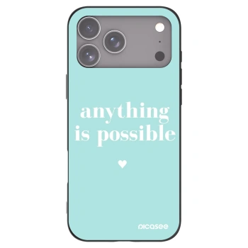 Picasee silikonski črni ovitek za Apple iPhone 17 Pro Max - Anything is possible