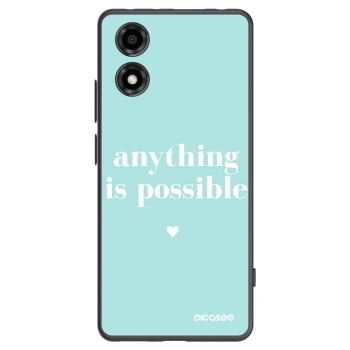 Picasee silikonski črni ovitek za Motorola Moto E14 - Anything is possible