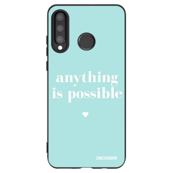 Picasee silikonski črni ovitek za Huawei P30 Lite - Anything is possible