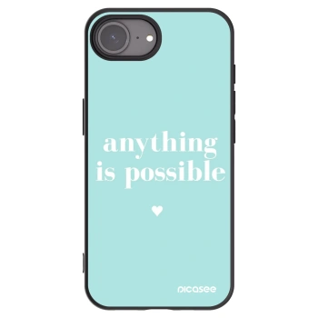 Picasee silikonski črni ovitek za Apple iPhone 17e - Anything is possible