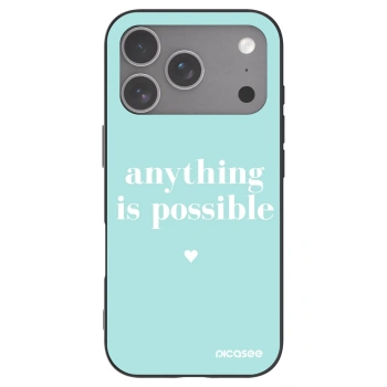 Picasee silikonski črni ovitek za Apple iPhone 18 Pro - Anything is possible