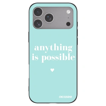 Picasee silikonski črni ovitek za Apple iPhone 18 Pro Max - Anything is possible