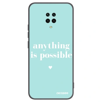 Picasee silikonski črni ovitek za Xiaomi Redmi Note 9 Pro - Anything is possible