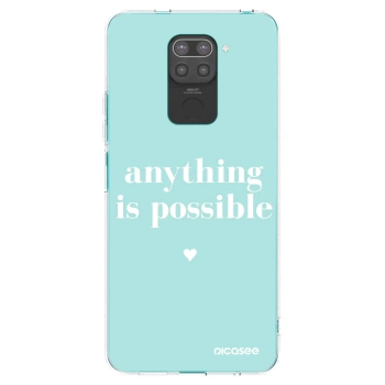 Picasee silikonski črni ovitek za Xiaomi Redmi Note 9 - Anything is possible